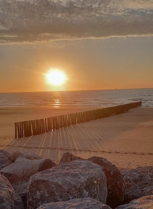 Le Clemenceau Appart-Calais Nord-Balcon-Plage Exteriér fotografie